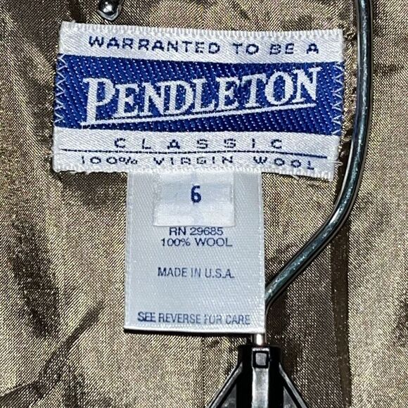 Pendleton Classic‎ Skirt Suit Set Sz 6 Brown Wool Midi Pencil Skirt Pockets  USA - Picture 7 of 14